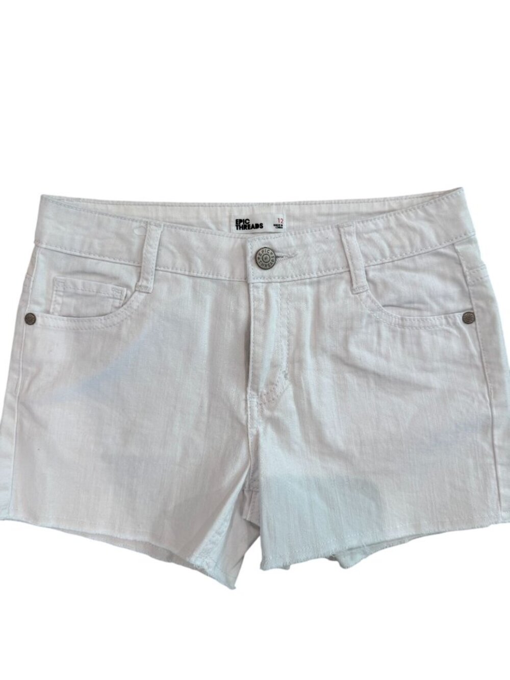 Epic Threads Big Girl Replen Shorts - White Size 12